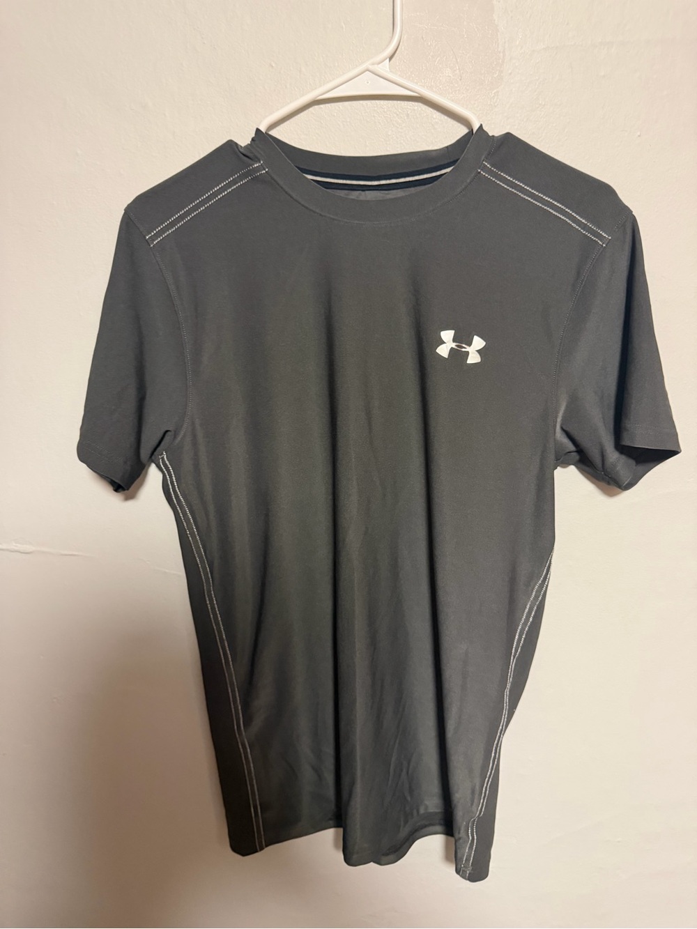 Under Armour Black Short-Sleeve Performance Tee with White Logo